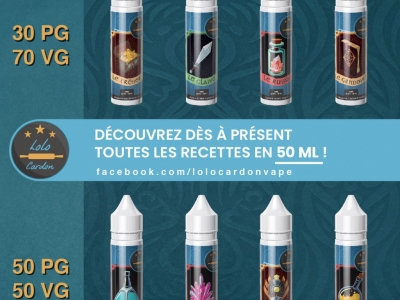 Les e liquides Loloramix par Lolo Cardon arrivent